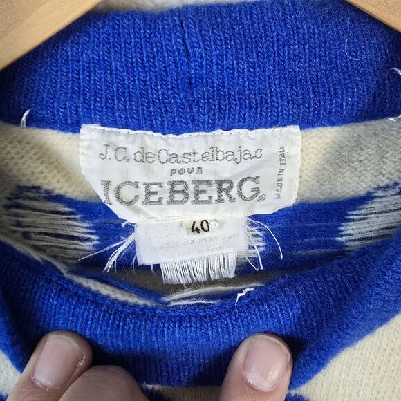 Vintage J.C. De CASTELBAJAC Iceberg Wool Sweater Felix The Cat Women Size 40 S - Picture 7 of 10
